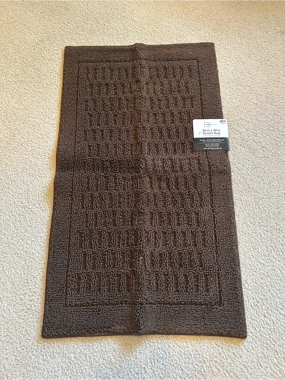 Mainstays Brown 20” x 34” Accent Rug